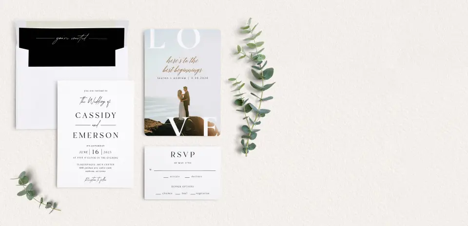 Front of Save the Date Card