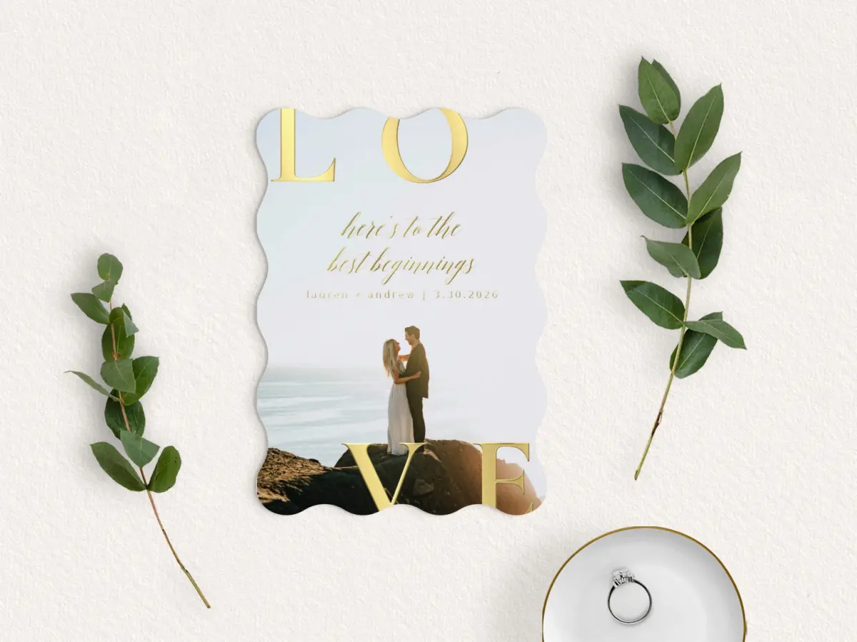 Save the Date Card with Optional Guest Addressing Service