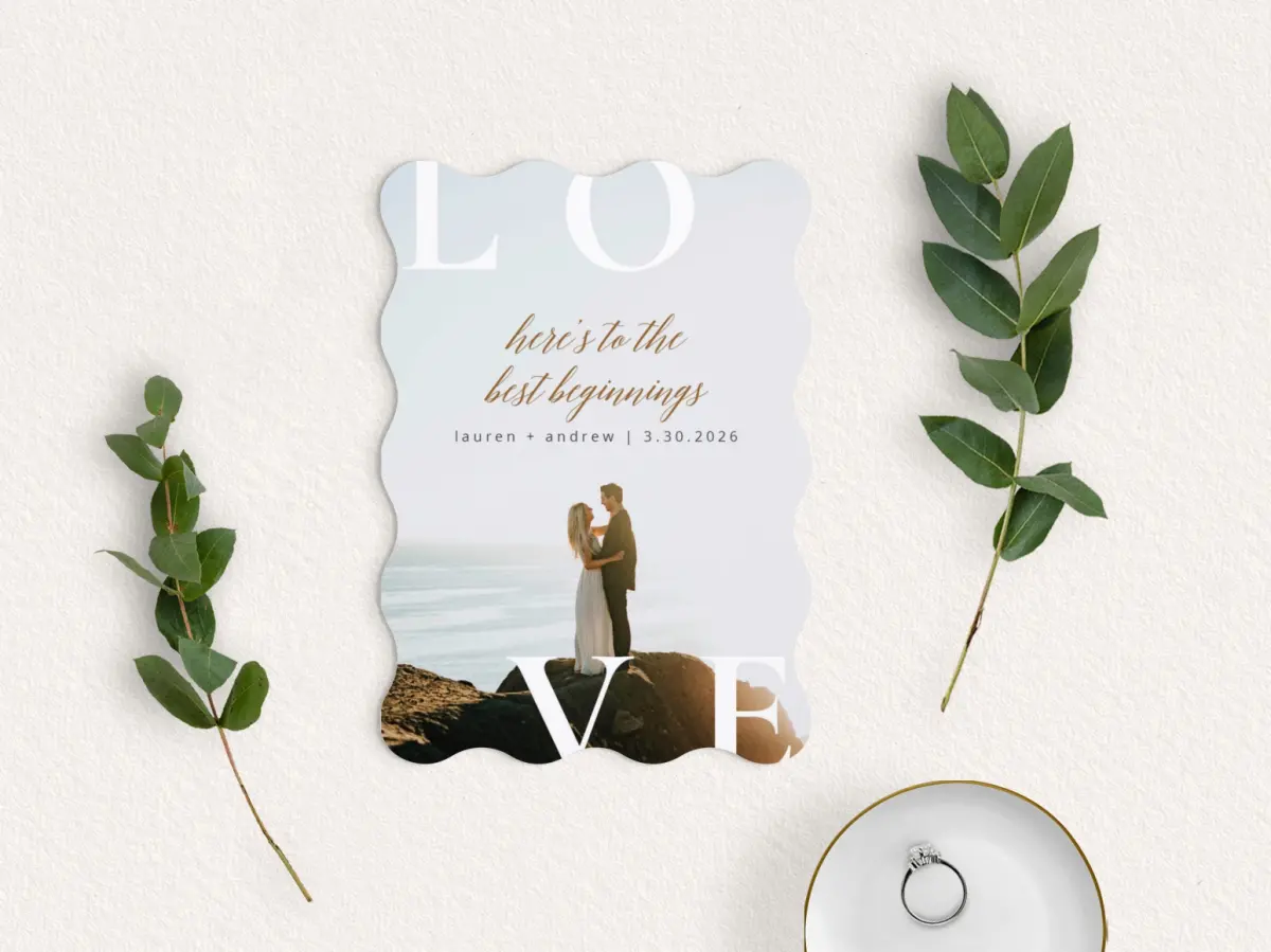 Save the Date Card with Optional Guest Addressing Service