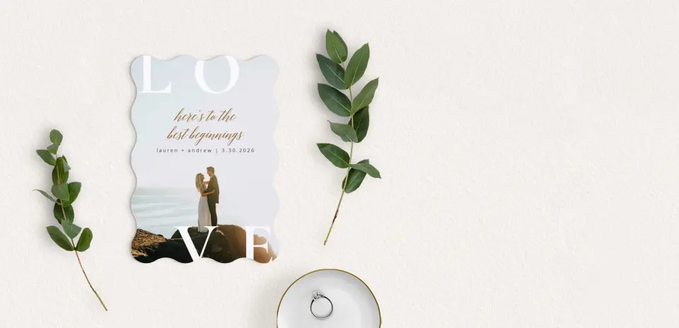 Save the Date Card with Optional Guest Addressing Service