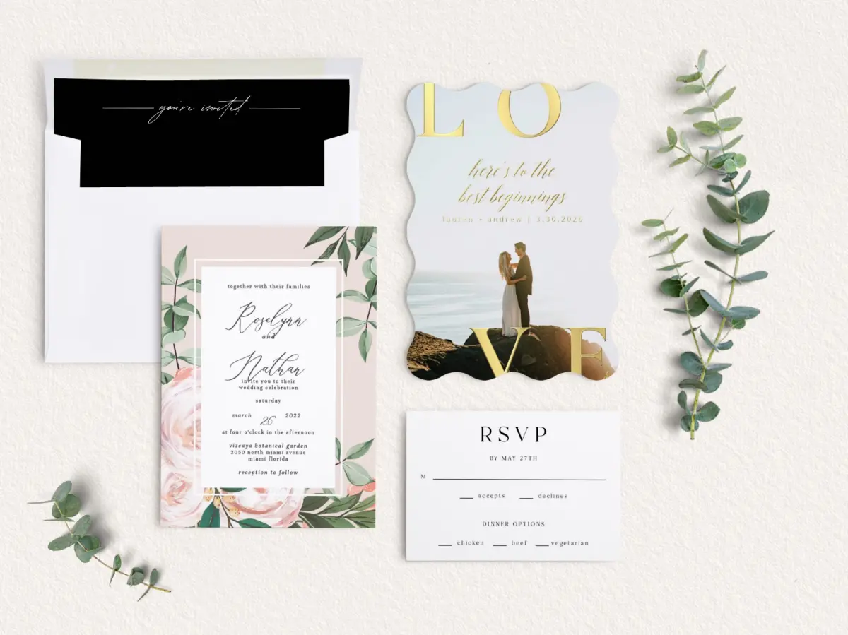 Front of Save the Date Card