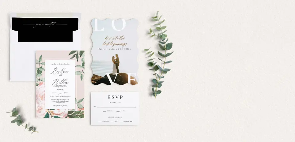 Front of Save the Date Card