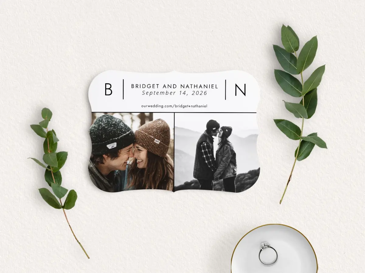 Save the Date Card with Optional Guest Addressing Service