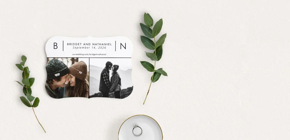 Save the Date Card with Optional Guest Addressing Service