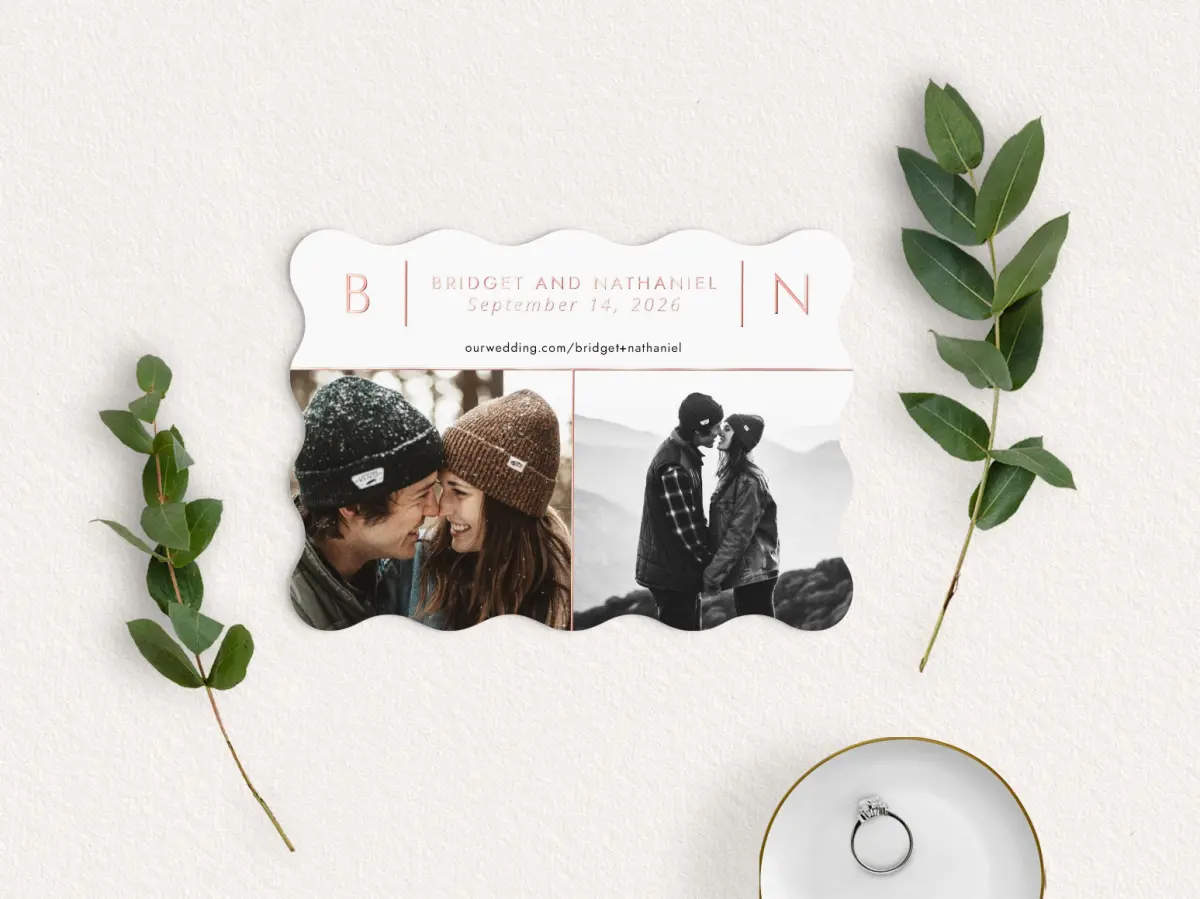 Save the Date Card with Optional Guest Addressing Service