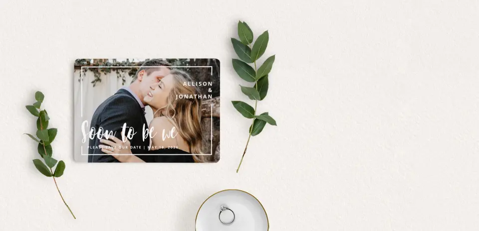 Save the Date Card with Optional Guest Addressing Service