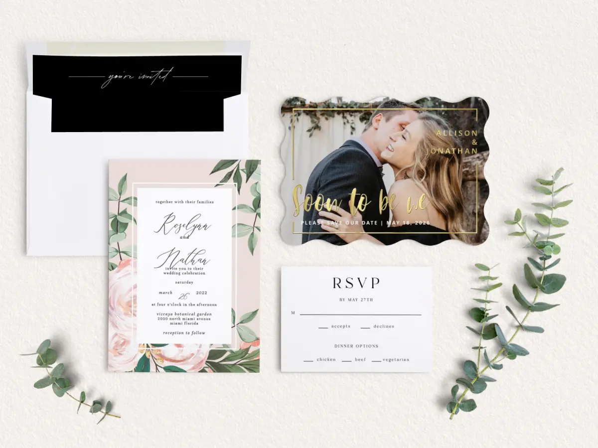 Front of Save the Date Card