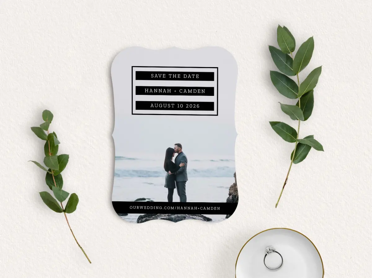 Save the Date Card with Optional Guest Addressing Service
