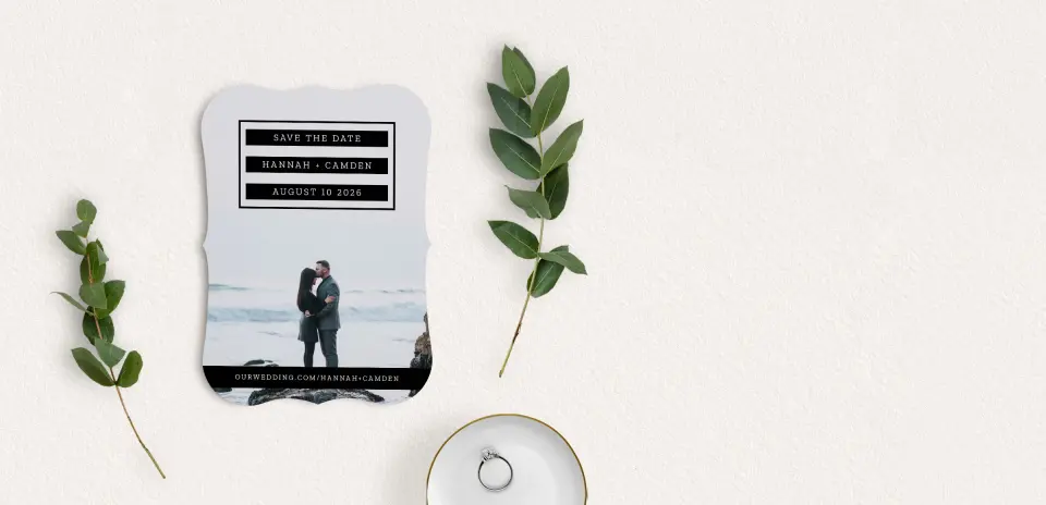 Save the Date Card with Optional Guest Addressing Service