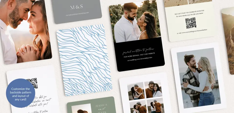 Back of Save the Date Card