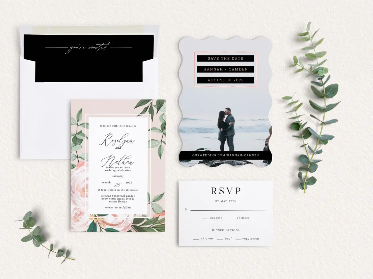 Front of Save the Date Card