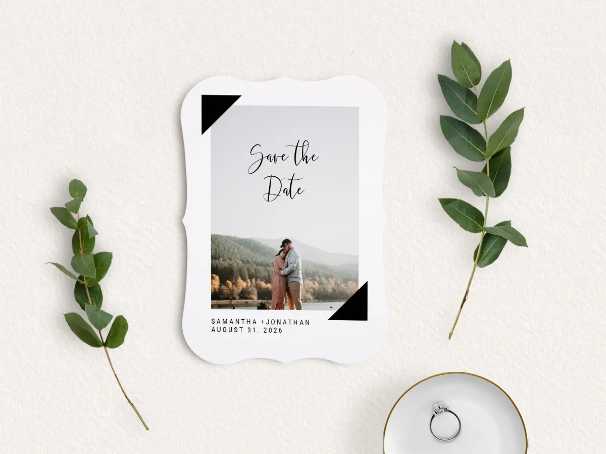 Save the Date Card with Optional Guest Addressing Service