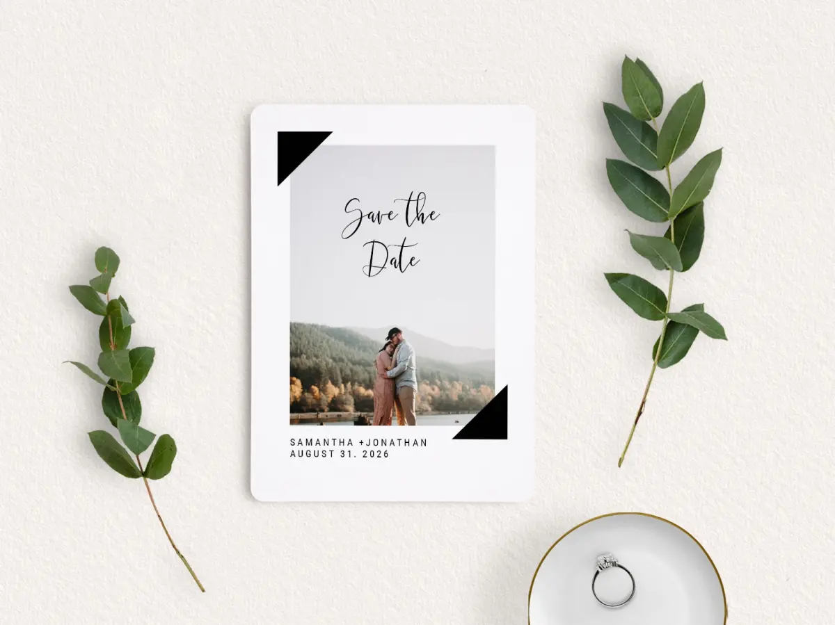 Save the Date Card with Optional Guest Addressing Service
