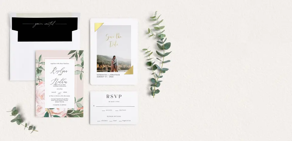 Front of Save the Date Card