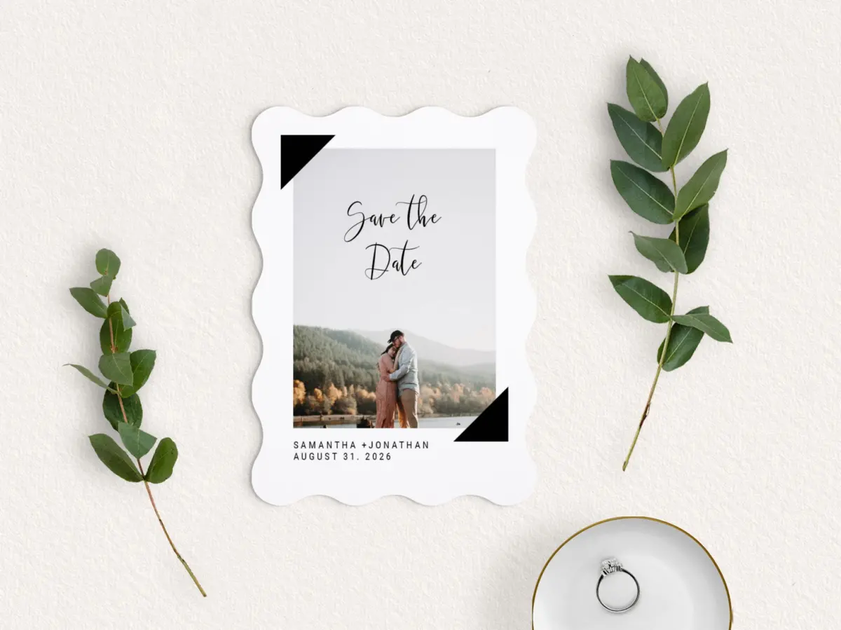 Save the Date Card with Optional Guest Addressing Service
