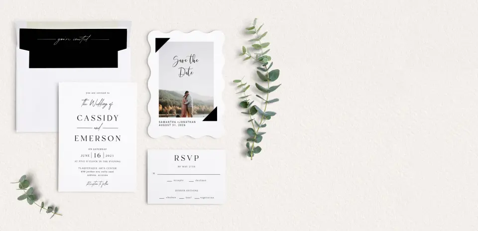 Front of Save the Date Card