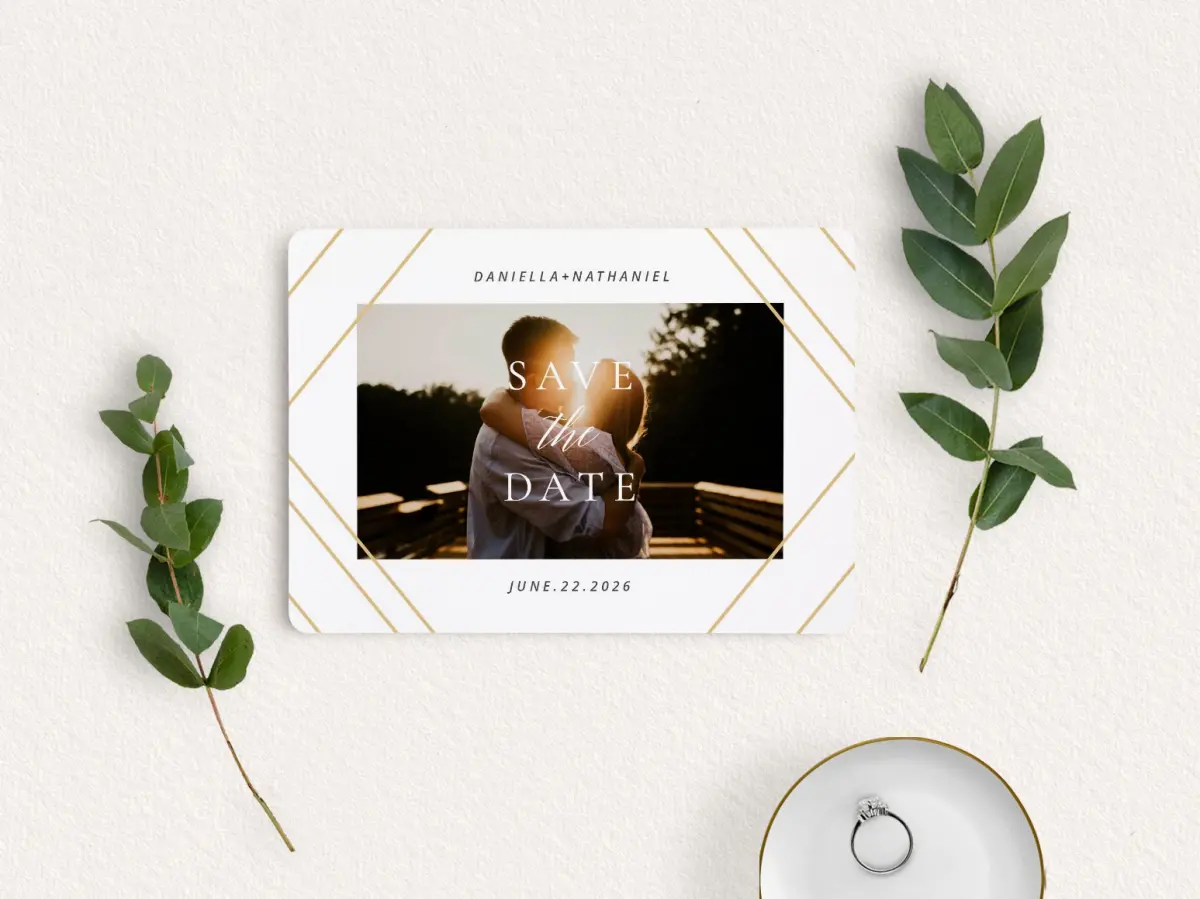 Save the Date Card with Optional Guest Addressing Service