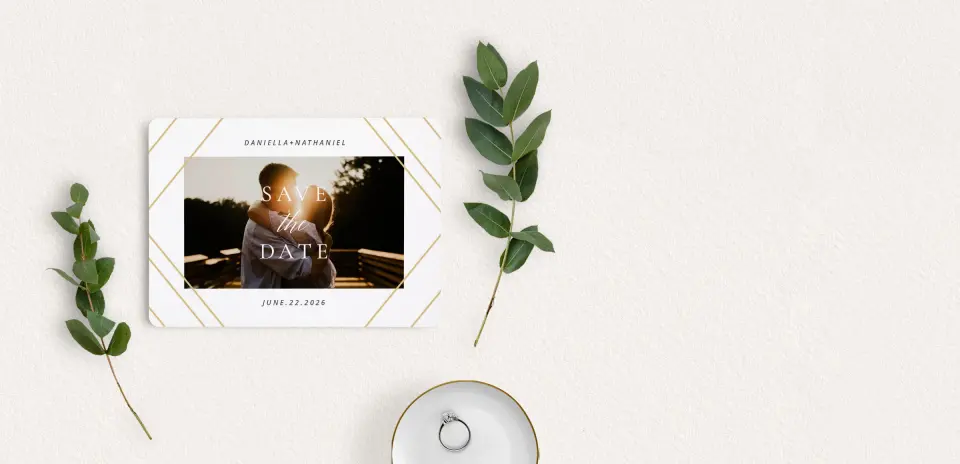Save the Date Card with Optional Guest Addressing Service