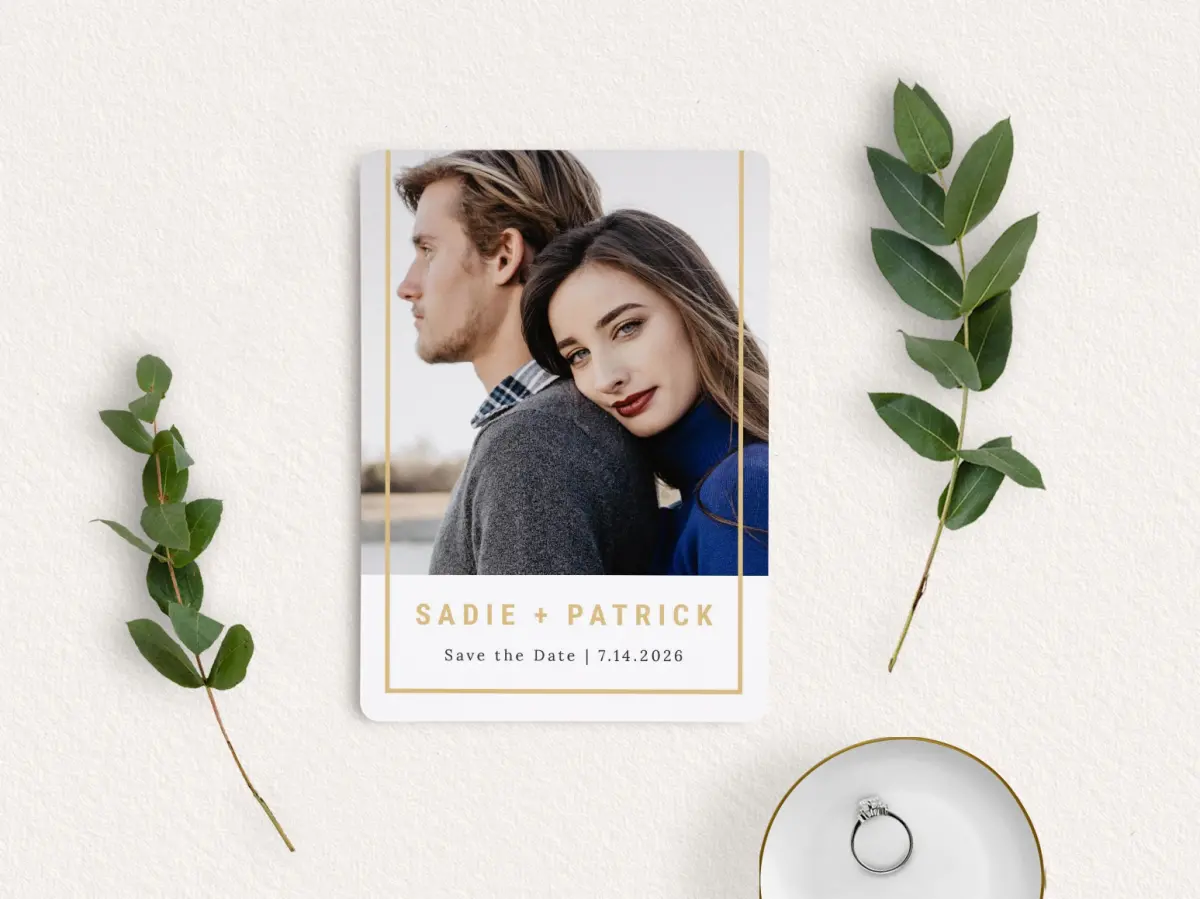 Save the Date Card with Optional Guest Addressing Service
