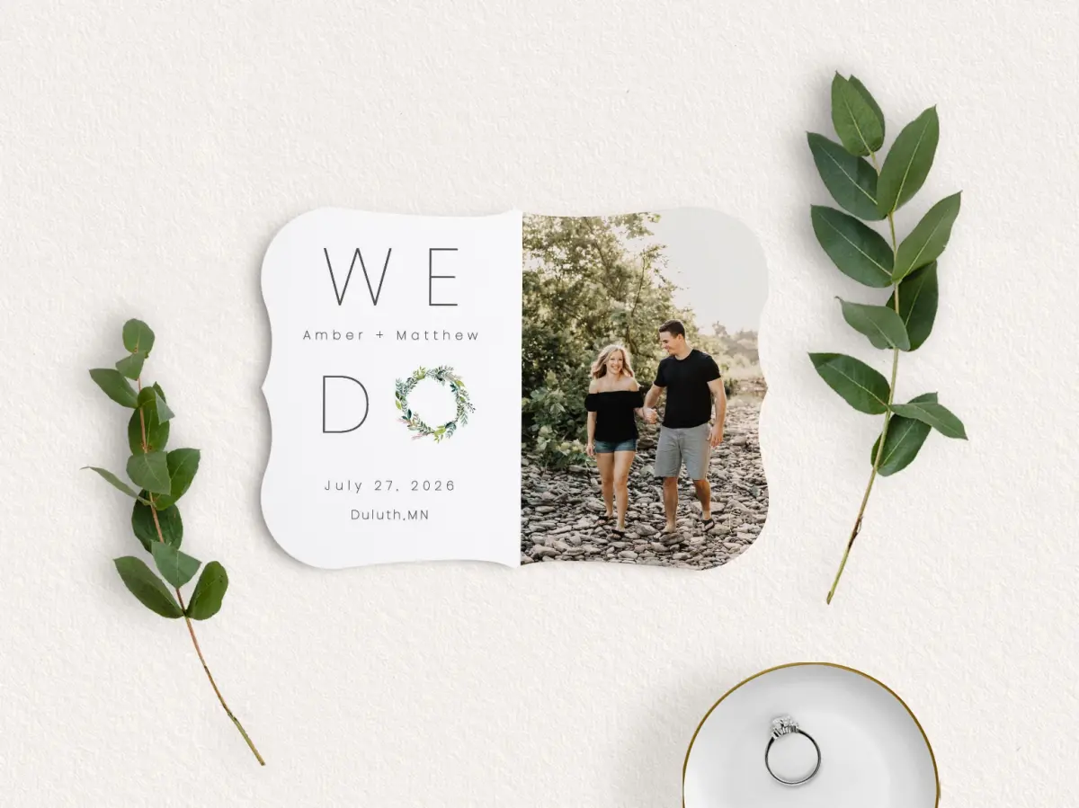Save the Date Card with Optional Guest Addressing Service
