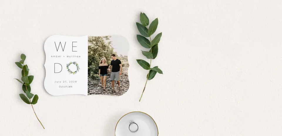 Save the Date Card with Optional Guest Addressing Service