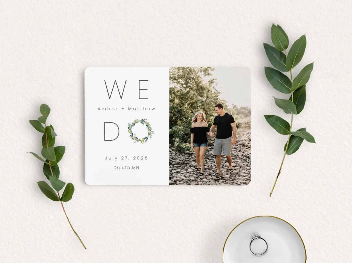 Save the Date Card with Optional Guest Addressing Service