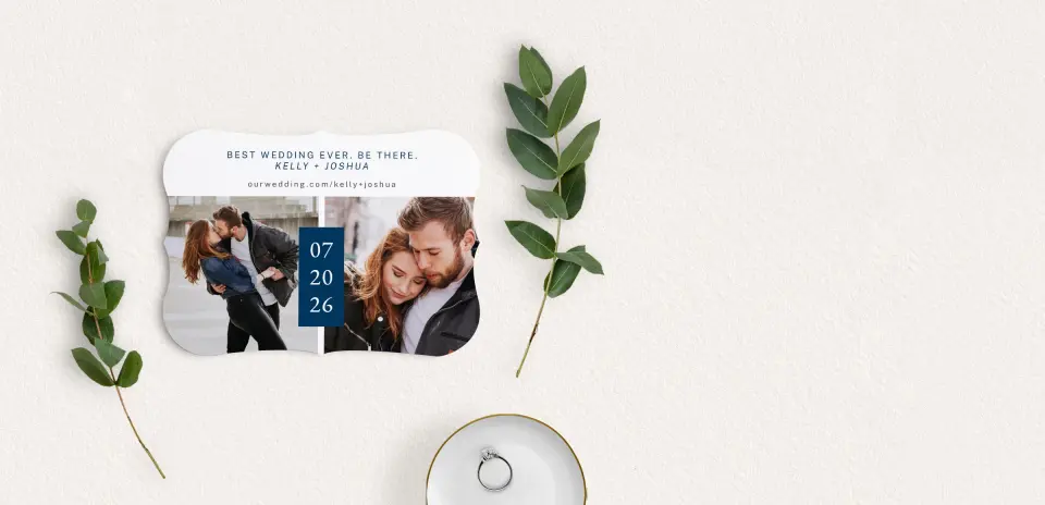 Save the Date Card with Optional Guest Addressing Service