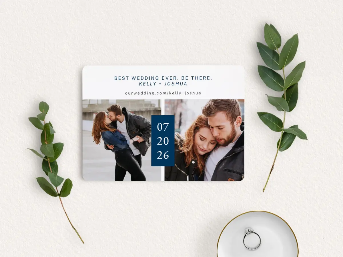 Save the Date Card with Optional Guest Addressing Service