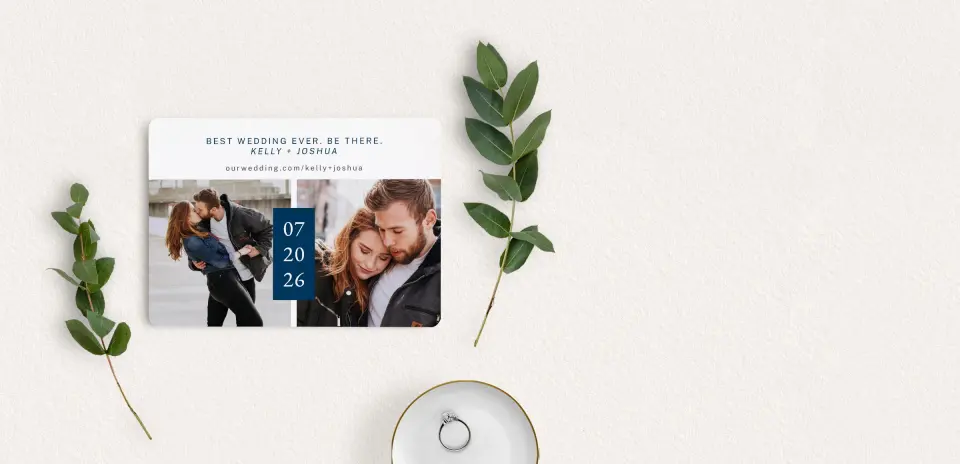Save the Date Card with Optional Guest Addressing Service