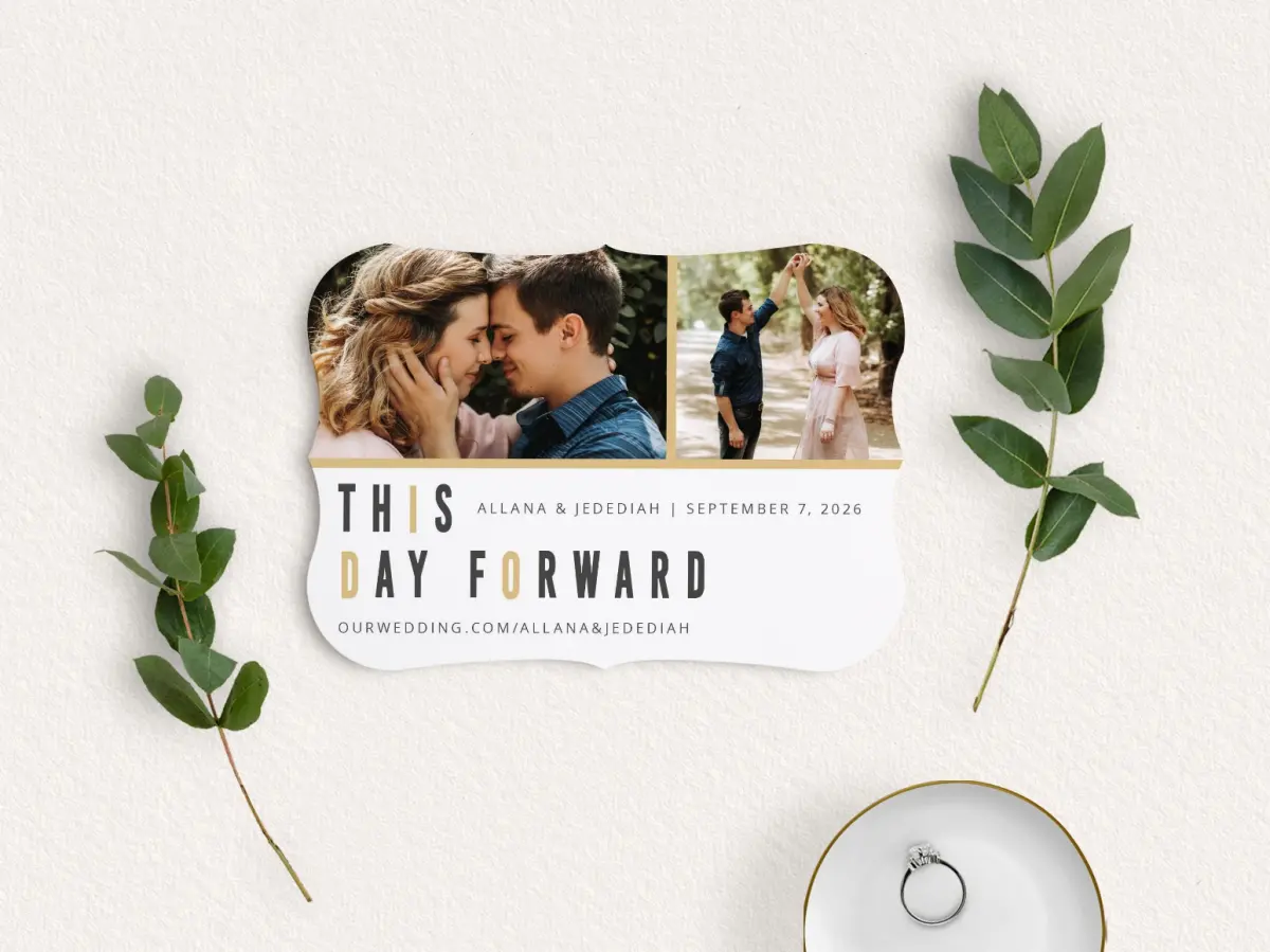 Save the Date Card with Optional Guest Addressing Service