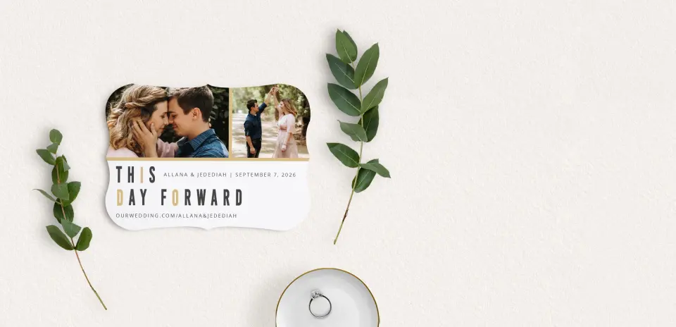 Save the Date Card with Optional Guest Addressing Service