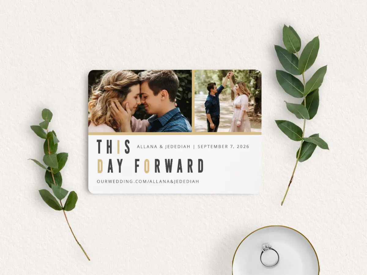 Save the Date Card with Optional Guest Addressing Service