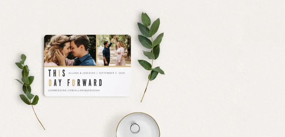 Save the Date Card with Optional Guest Addressing Service