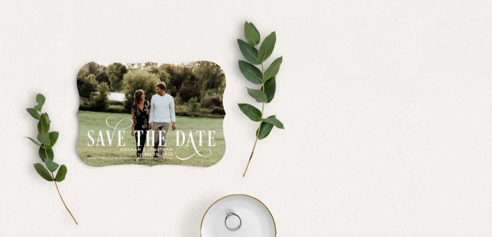 Save the Date Card with Optional Guest Addressing Service