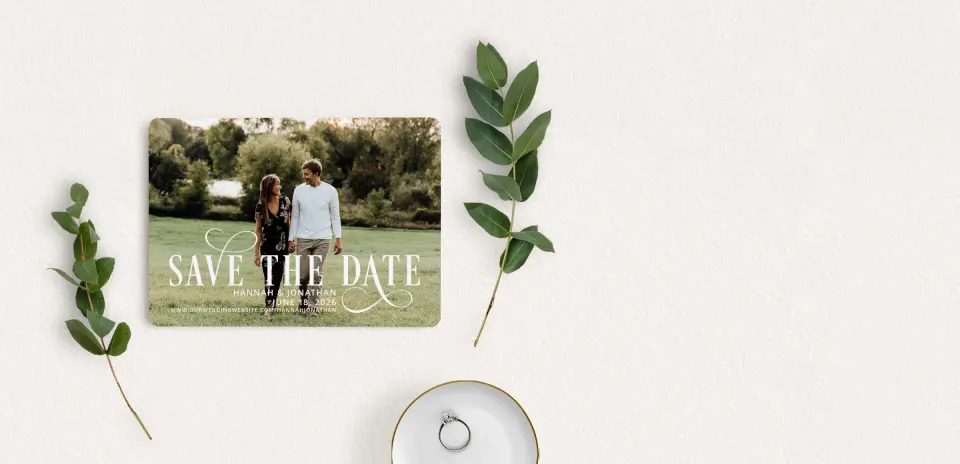 Save the Date Card with Optional Guest Addressing Service