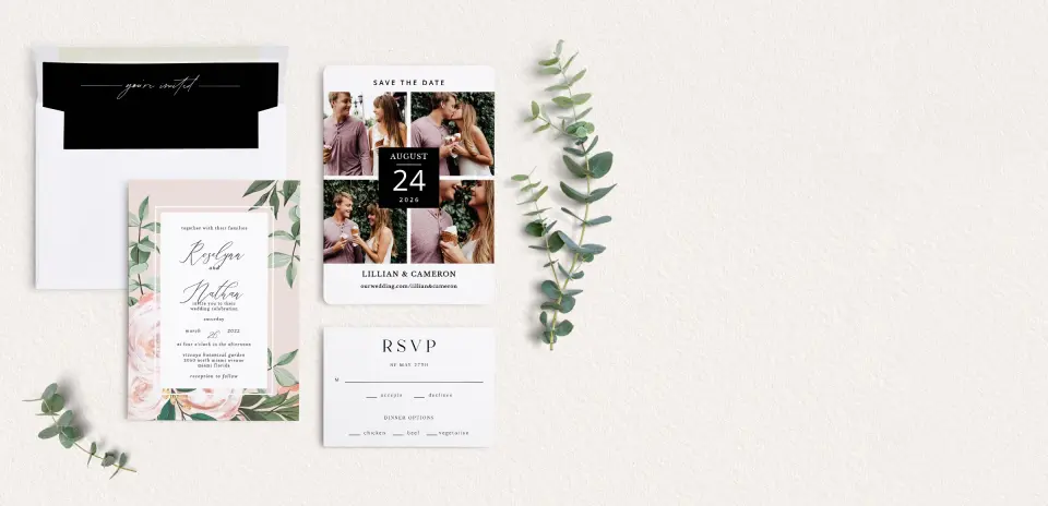 Front of Save the Date Card