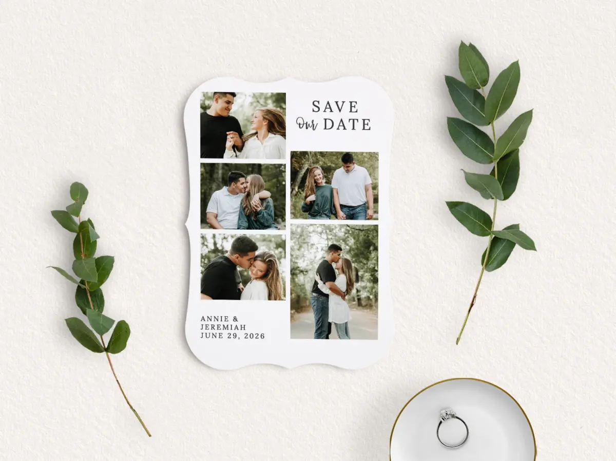 Save the Date Card with Optional Guest Addressing Service