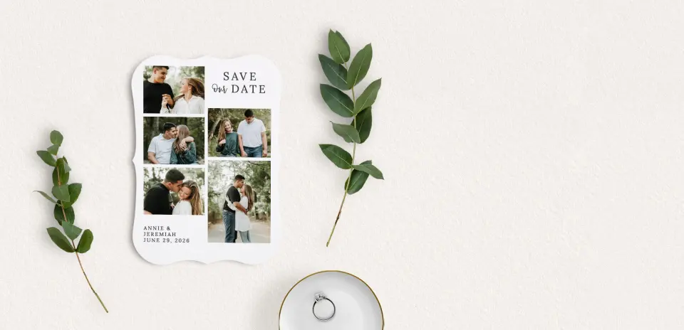 Save the Date Card with Optional Guest Addressing Service