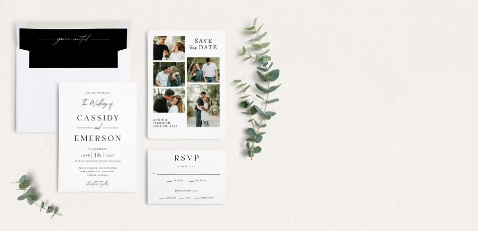 Front of Save the Date Card