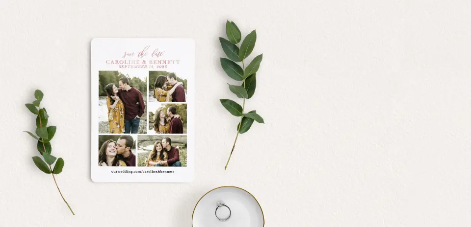 Save the Date Card with Optional Guest Addressing Service