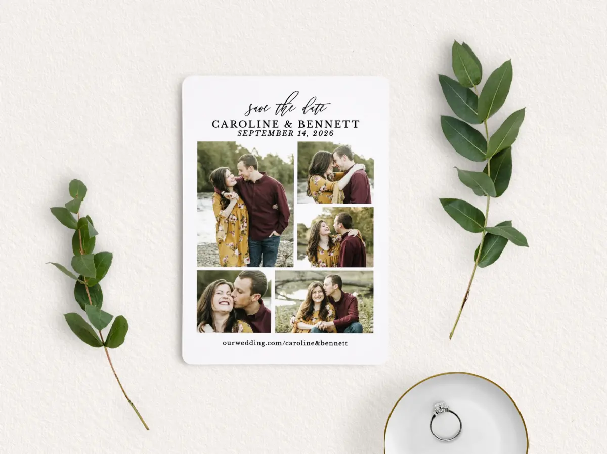 Save the Date Card with Optional Guest Addressing Service