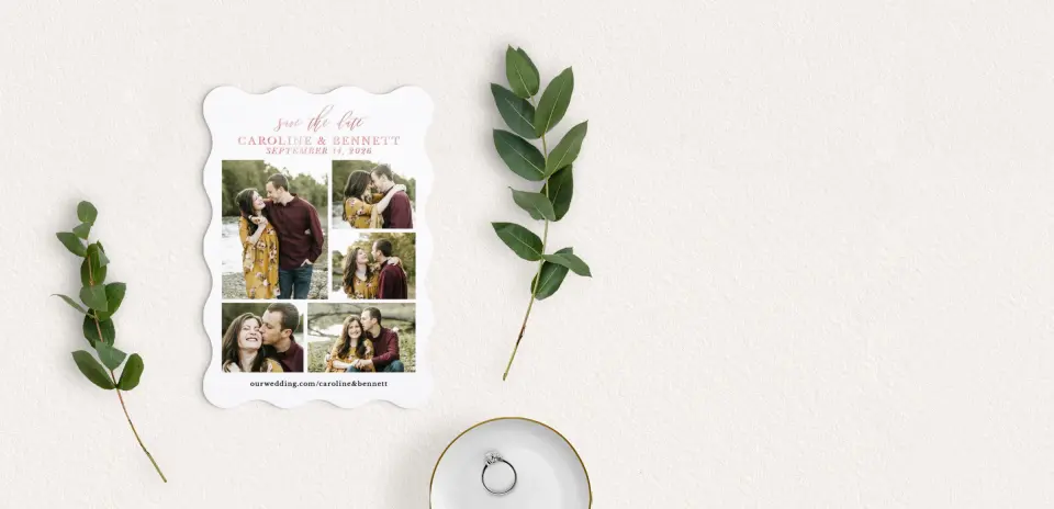 Save the Date Card with Optional Guest Addressing Service