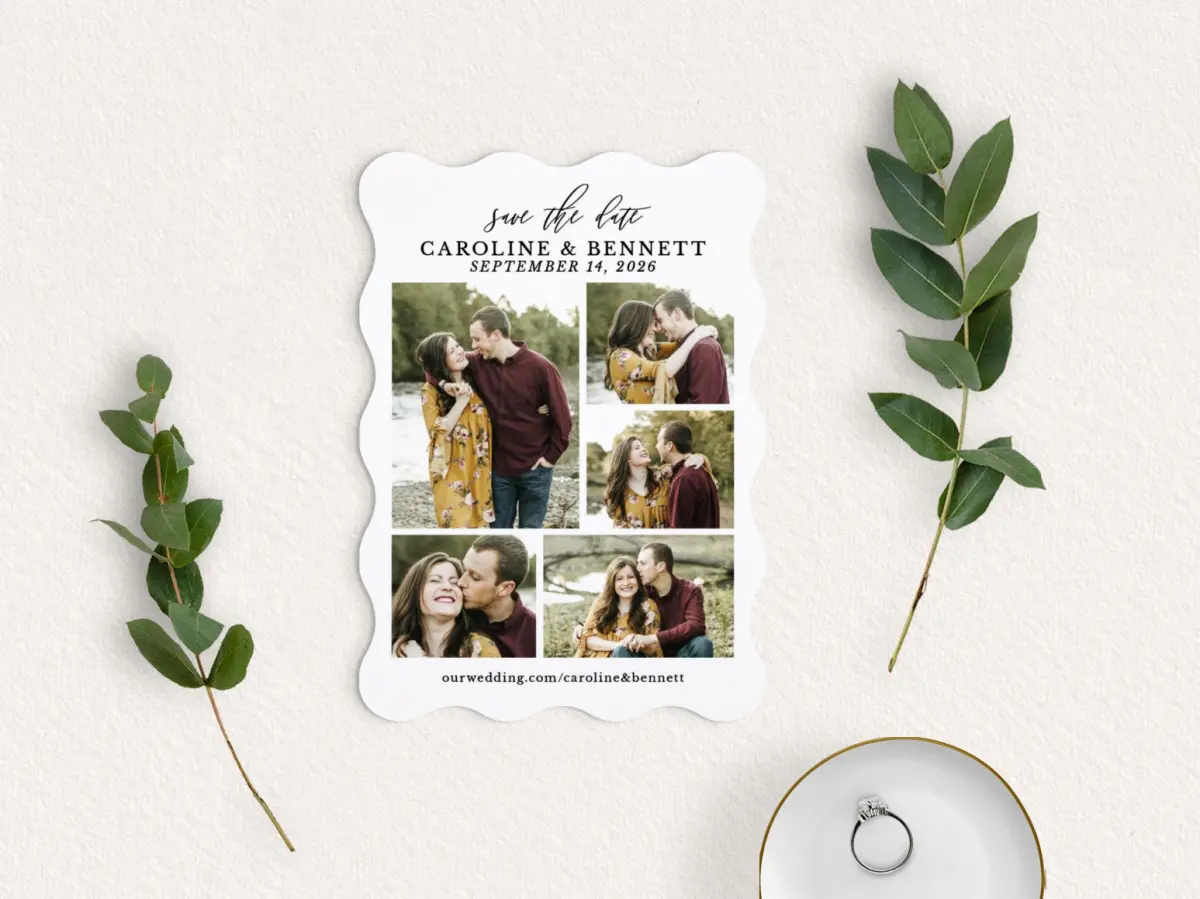 Save the Date Card with Optional Guest Addressing Service