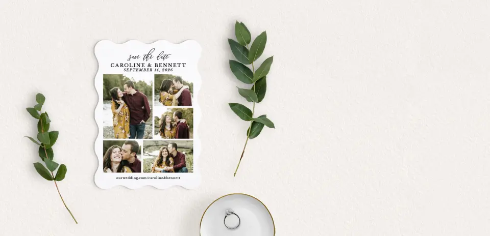 Save the Date Card with Optional Guest Addressing Service
