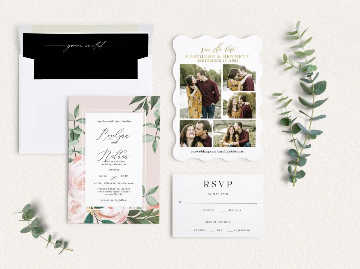Front of Save the Date Card