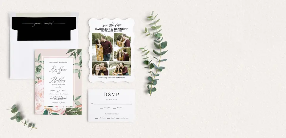 Front of Save the Date Card