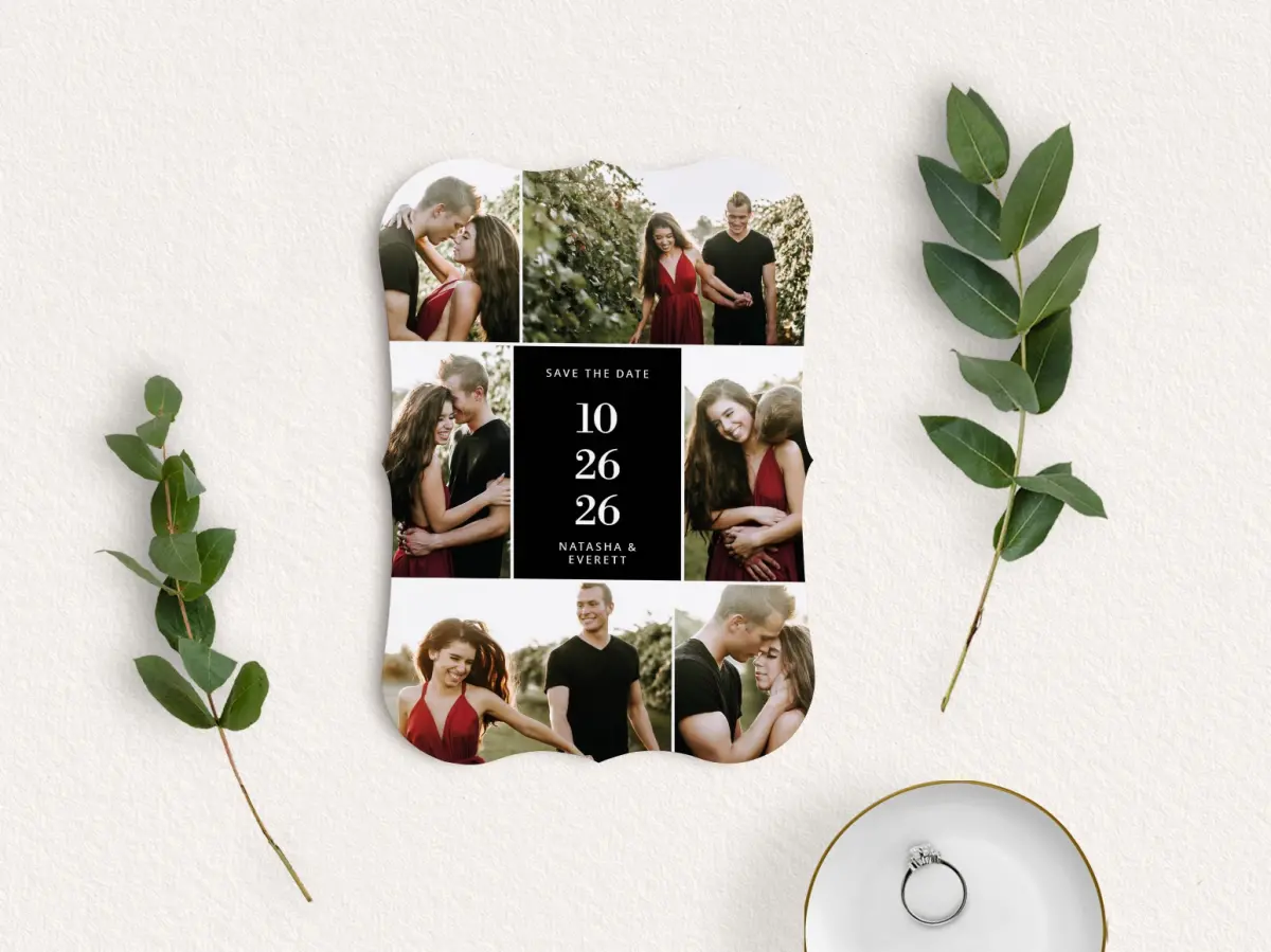 Save the Date Card with Optional Guest Addressing Service
