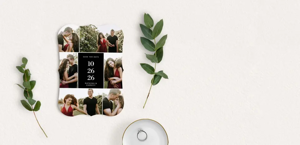 Save the Date Card with Optional Guest Addressing Service