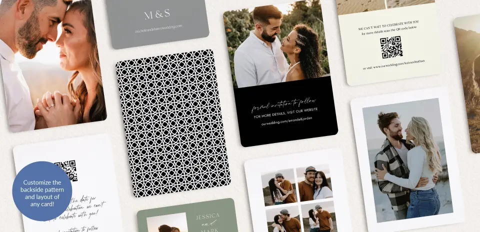 Back of Save the Date Card