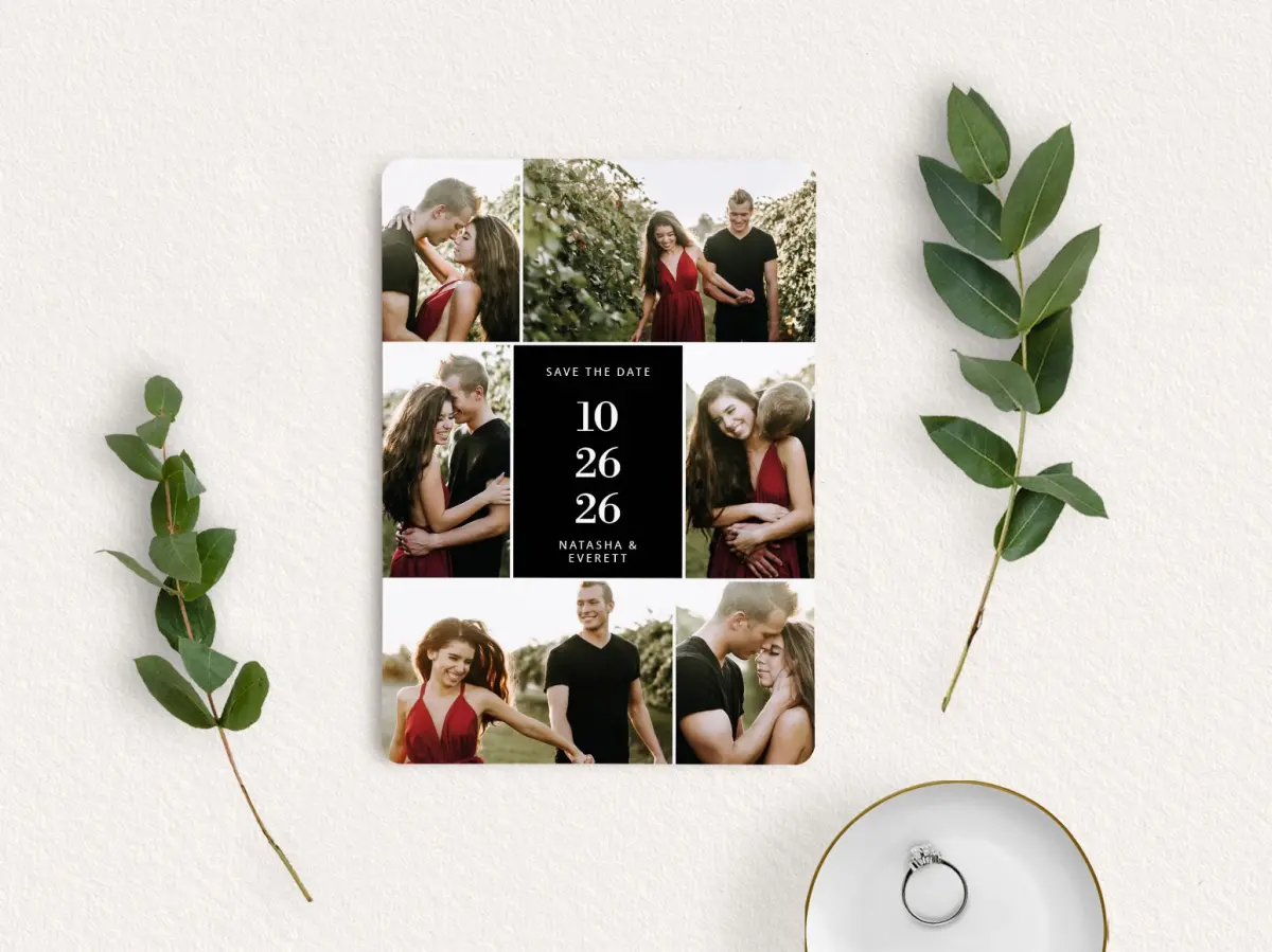 Save the Date Card with Optional Guest Addressing Service